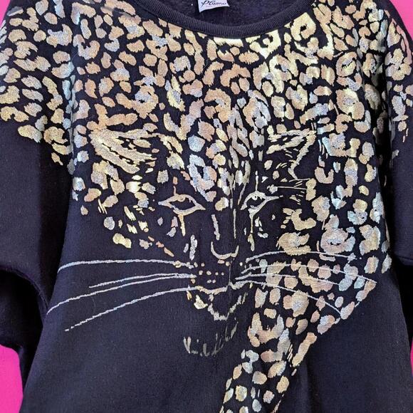 Vintage 80s Gold Panther Sweatshirt XL - Picture 3 of 4
